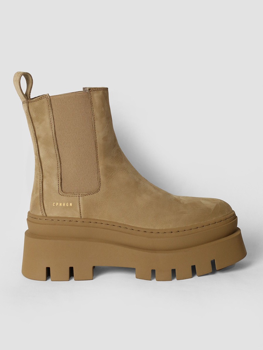 Women Copenhagen Boots | Cph786, Nubuck Chelsea Boots Taupe