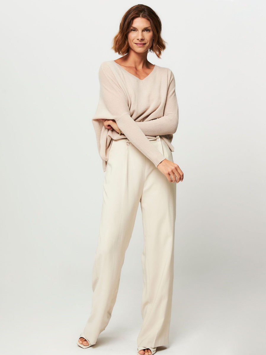 Women Absolut Cashmere Sweaters And Cardigans | Camille, Cashmere Jumper Sand