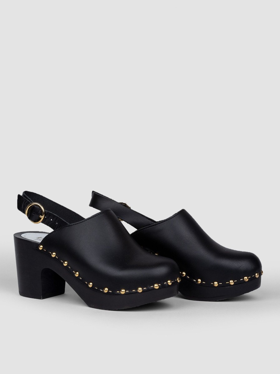 Women Sabot YouYou Sandals | Yboo, Leather Mules Black