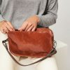 Women Ellen Truijen Bags | Clutchy Tom, Patent Leather Crossbody Bag Cognac