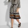 Women Summum Dresses And Tunics | Woven Dress With Print Black