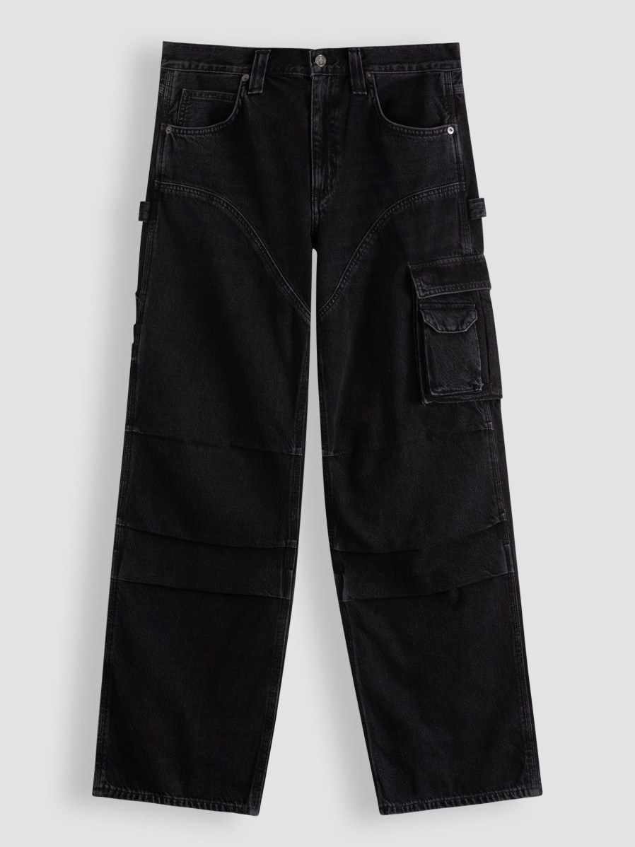 Women Agolde Jeans | Nera, Low Waist Cargo Jeans Black