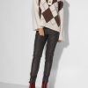 Women Samsoe Samsoe Sweaters And Cardigans | Valery, Wool Mix Jumper With Pattern Ecru