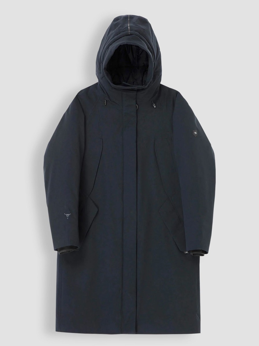 Women Krakatau Outerwear | Qw429, Technical Padded Parka Black