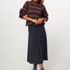 Women La Fee Maraboutee Skirts | Tavel, Woven Ribcord Skirt Dark Blue