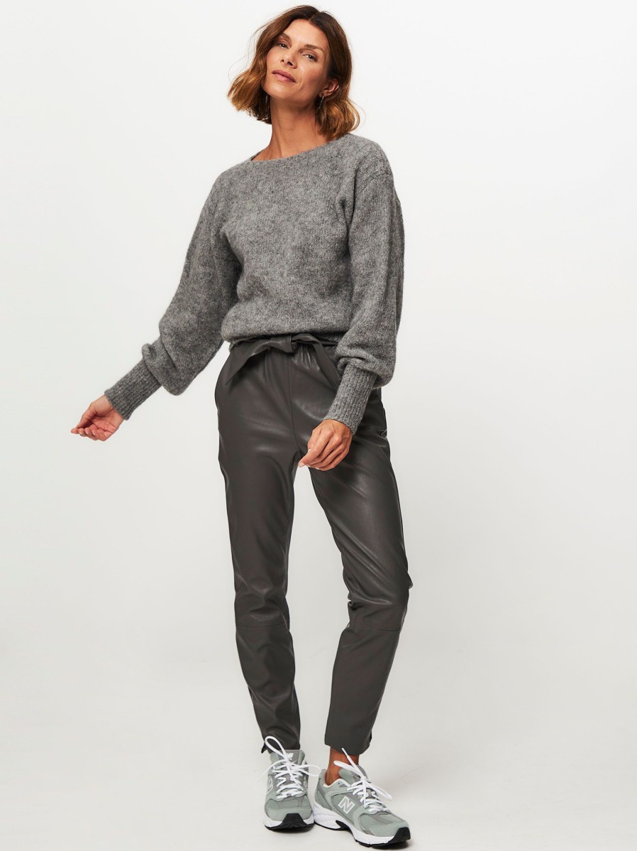 Women Alchemist Sweaters And Cardigans | Leto, Wool Mix Melange Jumper Grey