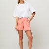 Women Colorful Standard Pants And Jumpsuits | Organic Cotton Sweatshort Coral