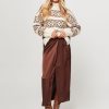 Women Lollys Laundry Sweaters And Cardigans | Mille, Wool Mix Jumper With Pattern Cream