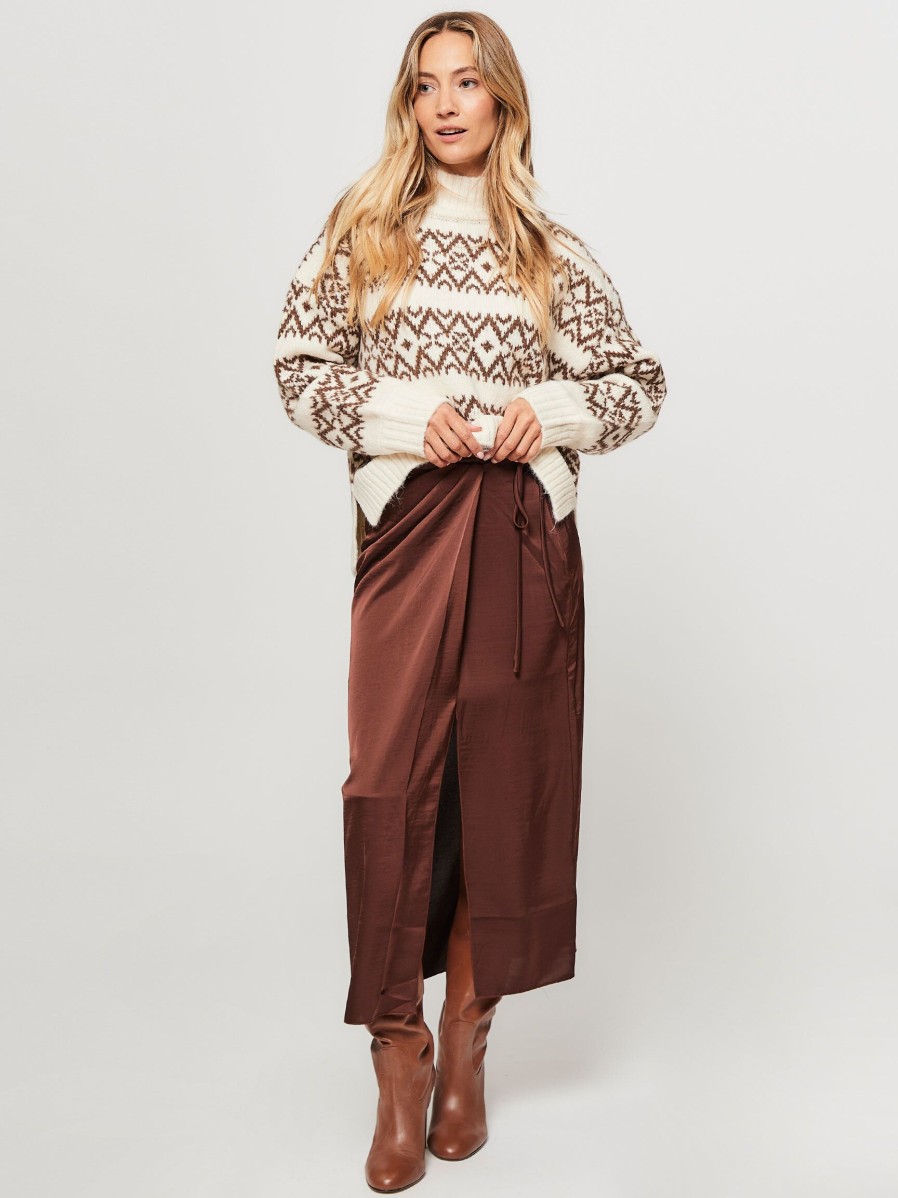 Women Lollys Laundry Sweaters And Cardigans | Mille, Wool Mix Jumper With Pattern Cream