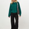 Women Drykorn Sweaters And Cardigans | Meami, Wool Jumper Dark Green