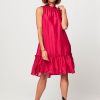 Women Co'Couture Dresses And Tunics | Monique, Viscose Mix Shiny Dress Pink