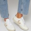 Women Veja Sneakers | V-10, Ecological Leather Sneakers Champagne