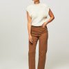 Women Modstrom Jeans | Amelia, High Waist Wide Leg Jeans Brown