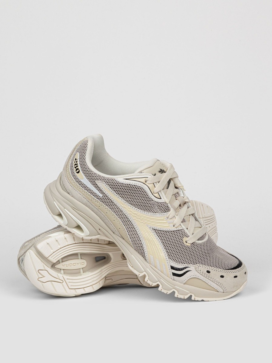 Women Diadora Sneakers | Mythos Propulsion, Suede Sneakers Ecru