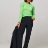 Women Co'Couture Pants And Jumpsuits | Vola, Viscose Mix Trousers Dark Blue