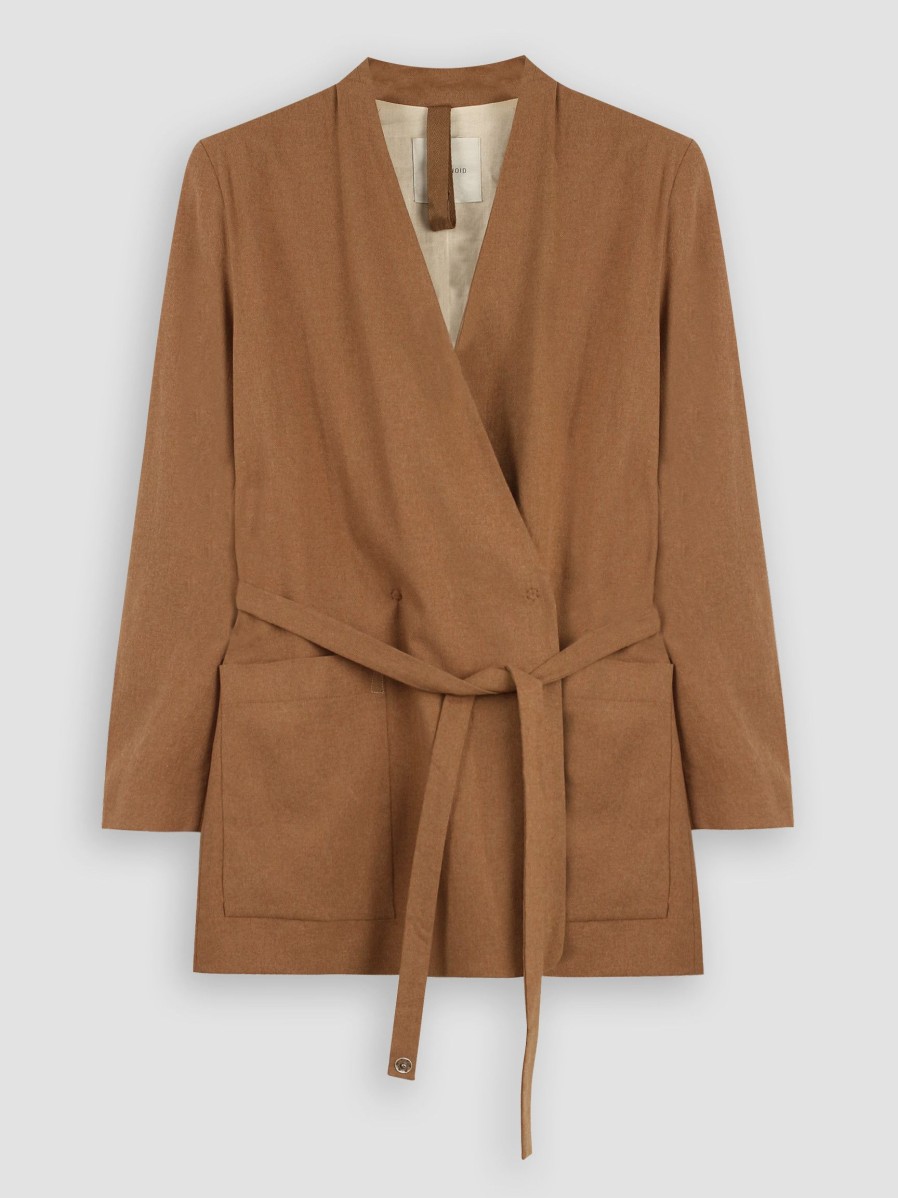 Women Humanoid Blazers And Jackets | Rieke, Viscose/Wool Mix Blazer Brown