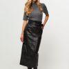 Women Chptr-s Skirts | Rare, Leather Skirt Black