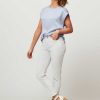 Women Yaya Jeans | High Waist Straight Fit Stretch Jeans Light Blue