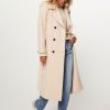 Women Modstrom Outerwear | Shay, Wool Mix Melange Coat Sand