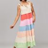 Women Frnch Dresses And Tunics | Laurel, Cotton Maxi Dress With Pattern Sand