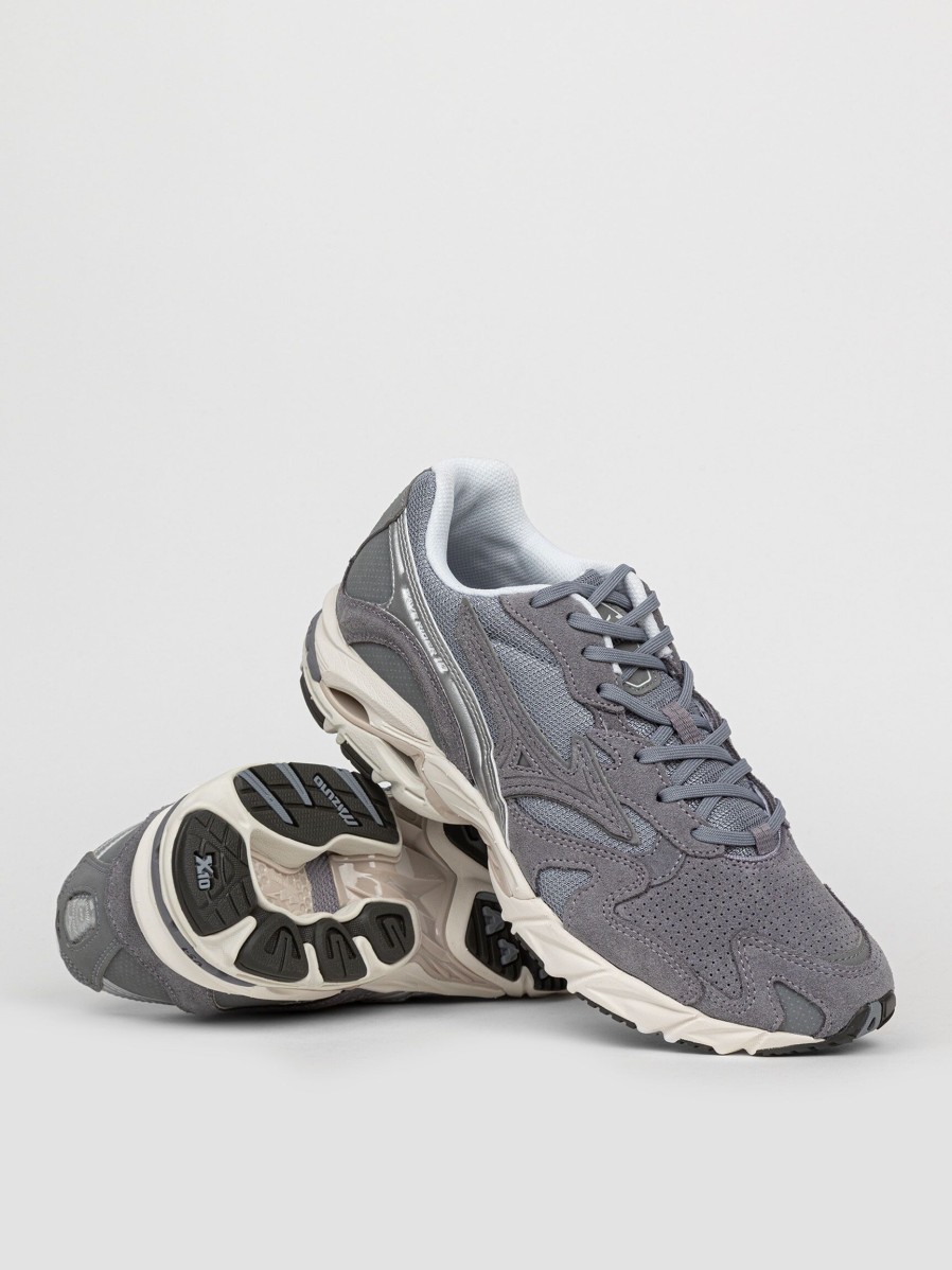 Women Mizuno Sneakers | Wave Rider, Suede Sneakers Grey