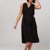 Women Leon and Harper Dresses And Tunics | Recca, Organic Cotton Openworked Dress Black