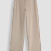 Women Yaya Pants And Jumpsuits | Viscose Mix Wide Leg Trousers Lightbrown