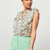 Women Summum Tops And Blouses | Lyocell Mix Blouse With Print Ecru