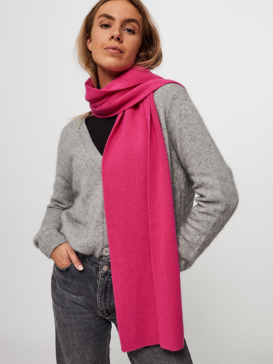 Women Le Bonnet Scarves | Wool Mix Scarf Pink