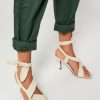 Women Silver Grace Sandals | Bronx, Suede Sandals Ecru