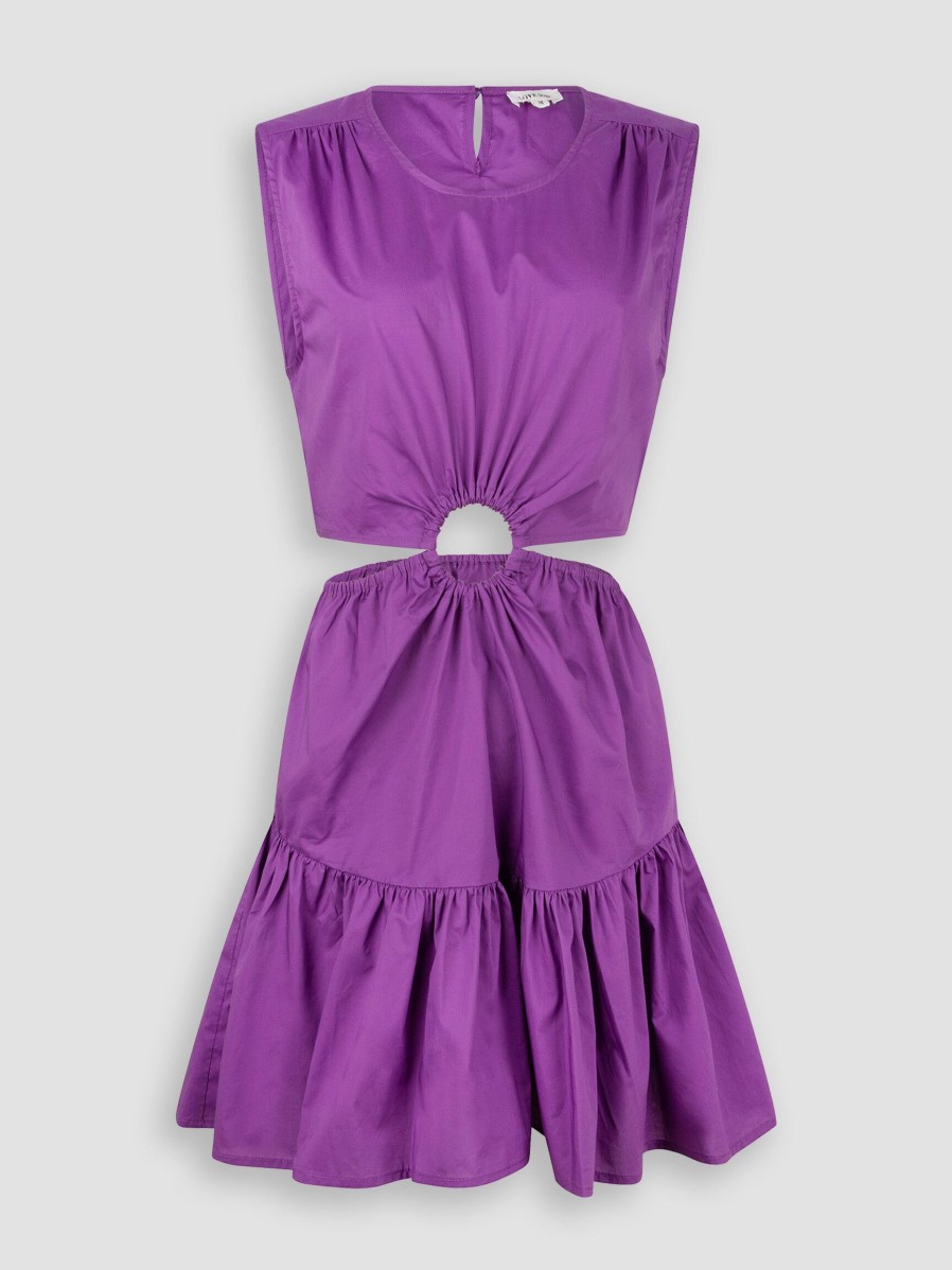 Women Love Stories Dresses And Tunics | Isla, Cotton Dress Purple