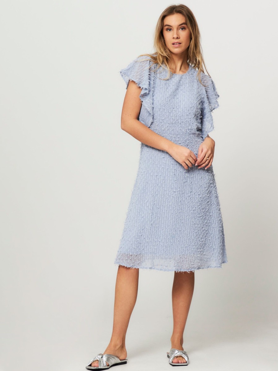 Women Munthe Dresses And Tunics | Jazzy, Woven Dress Bluegrey