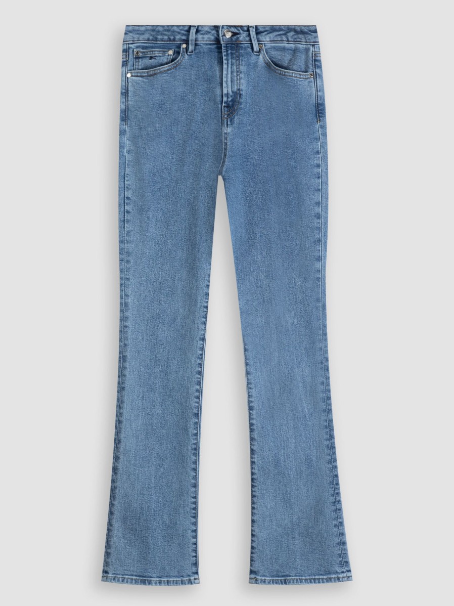 Women Denham Jeans | Brittany, High Waist Bootcut Stretch Jeans Blue