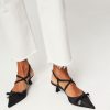 Women Ganni Pumps And Slingbacks | Leather Slingbacks Black