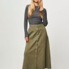 Women Xirena Skirts | Spence, Cotton A-Line Skirt Dark Green