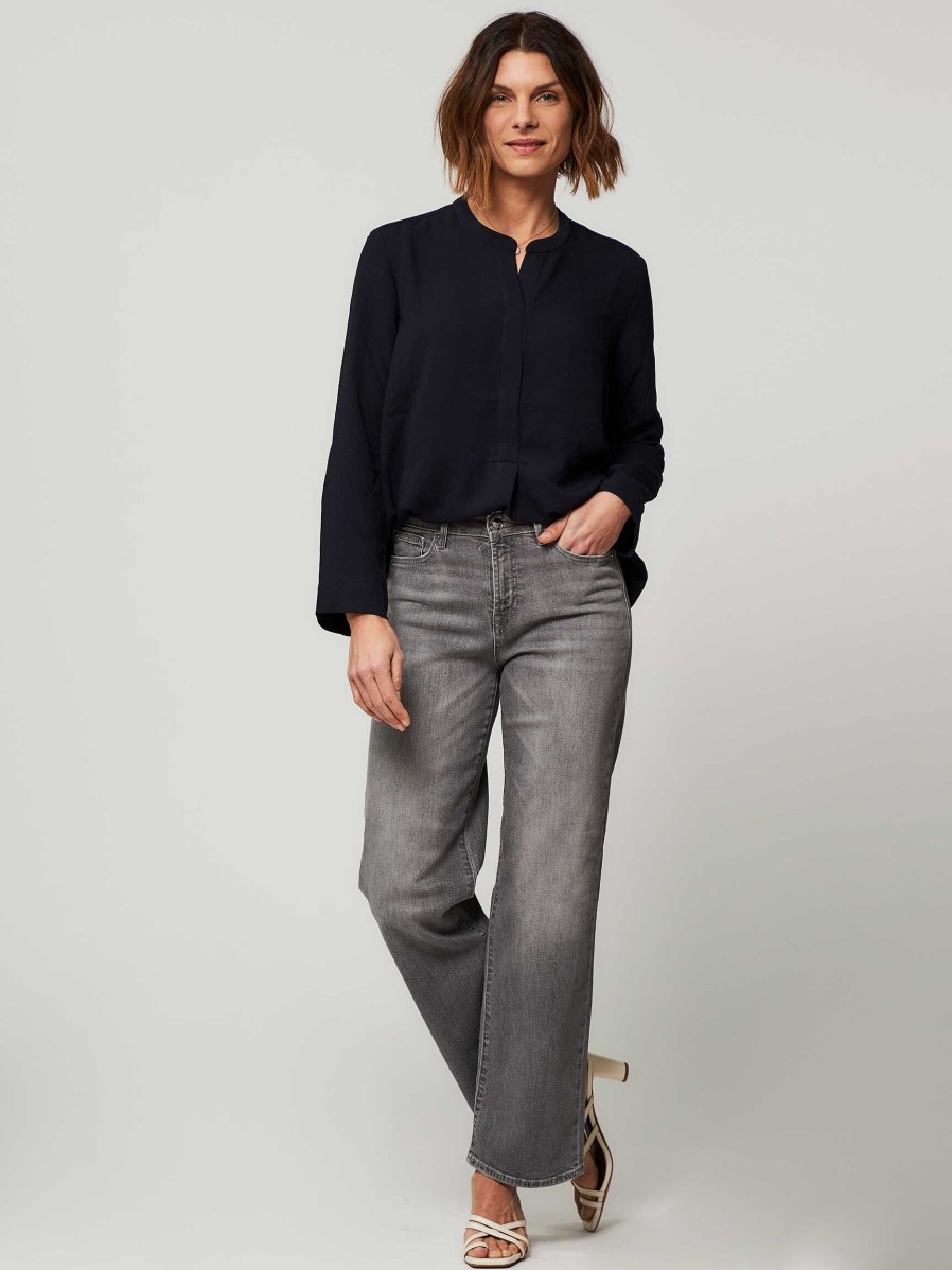 Women Trvl Drss Tops And Blouses | Tunic, Woven Top Dark Blue