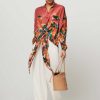 Women Mes Demoiselles Tops And Blouses | Wappa, Silk Blouse With Print Dusty Pink