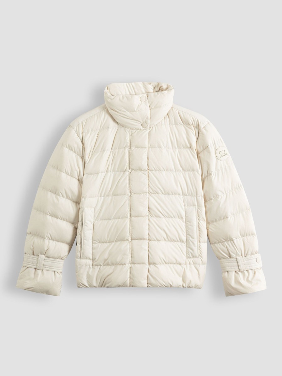 Women Woolrich Outerwear | Ellis, Padded Technical Jacket Cream