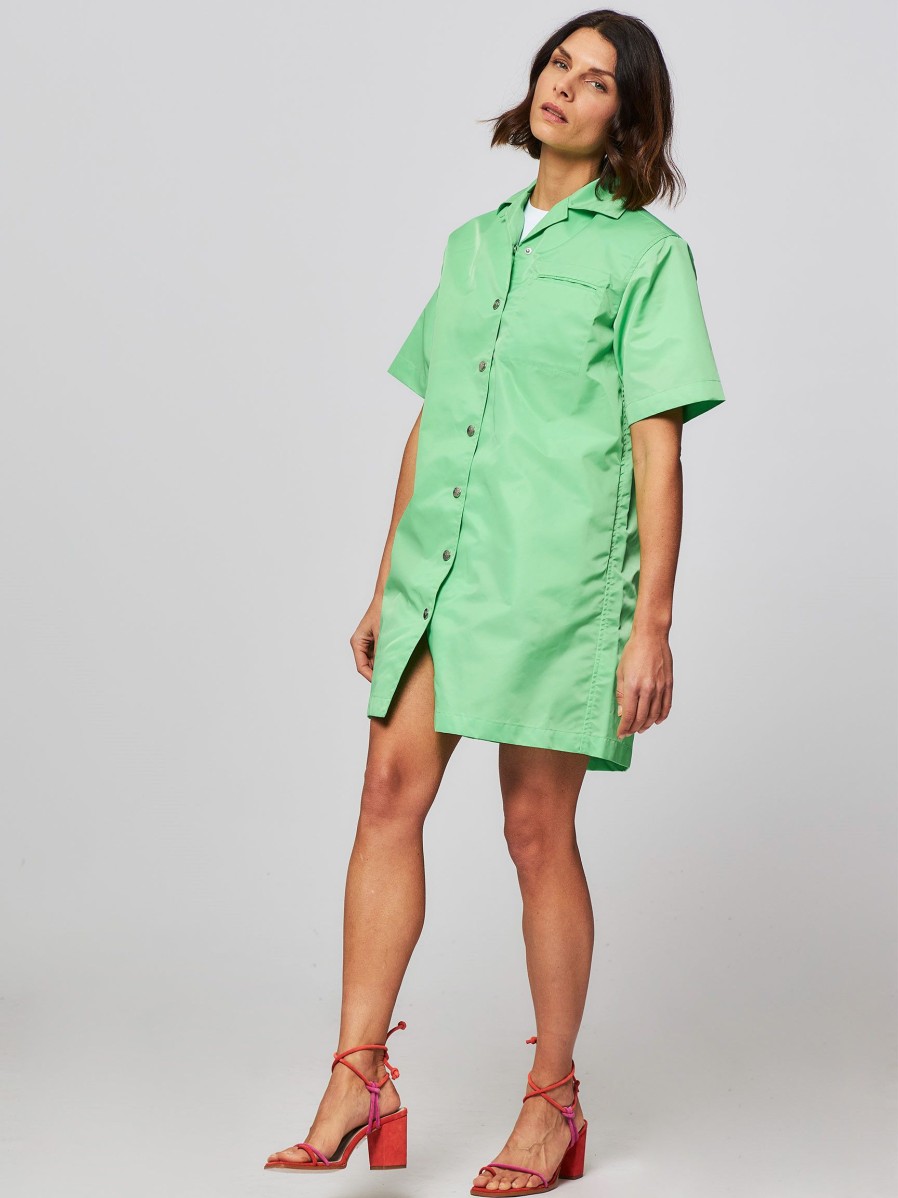 Women Remain Birger Christensen Dresses And Tunics | Storm, Woven Dress Green