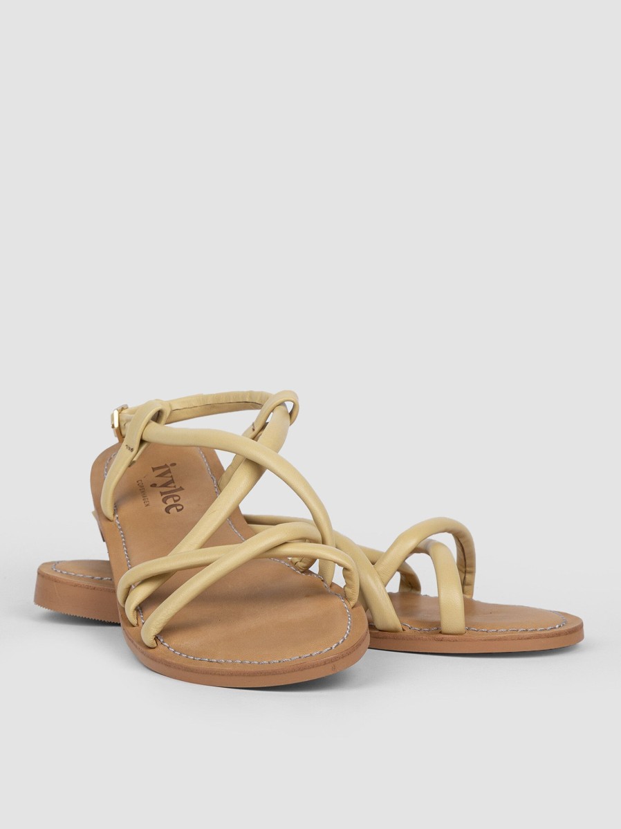 Women Ivylee Copenhagen Sandals | Elisa, Leather Sandals Light Yellow