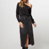 Women My Essential Wardrobe Skirts | Louis, Denim A-Line Skirt Anthracite