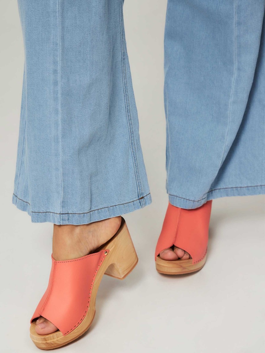 Women Sabot YouYou Sandals | Ydol, Leather Mules Coral