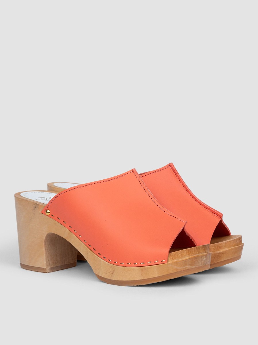 Women Sabot YouYou Sandals | Ydol, Leather Mules Coral