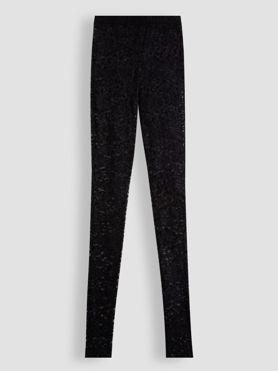 Women Rotate Birger Christensen Pants And Jumpsuits | Lace Legging Black