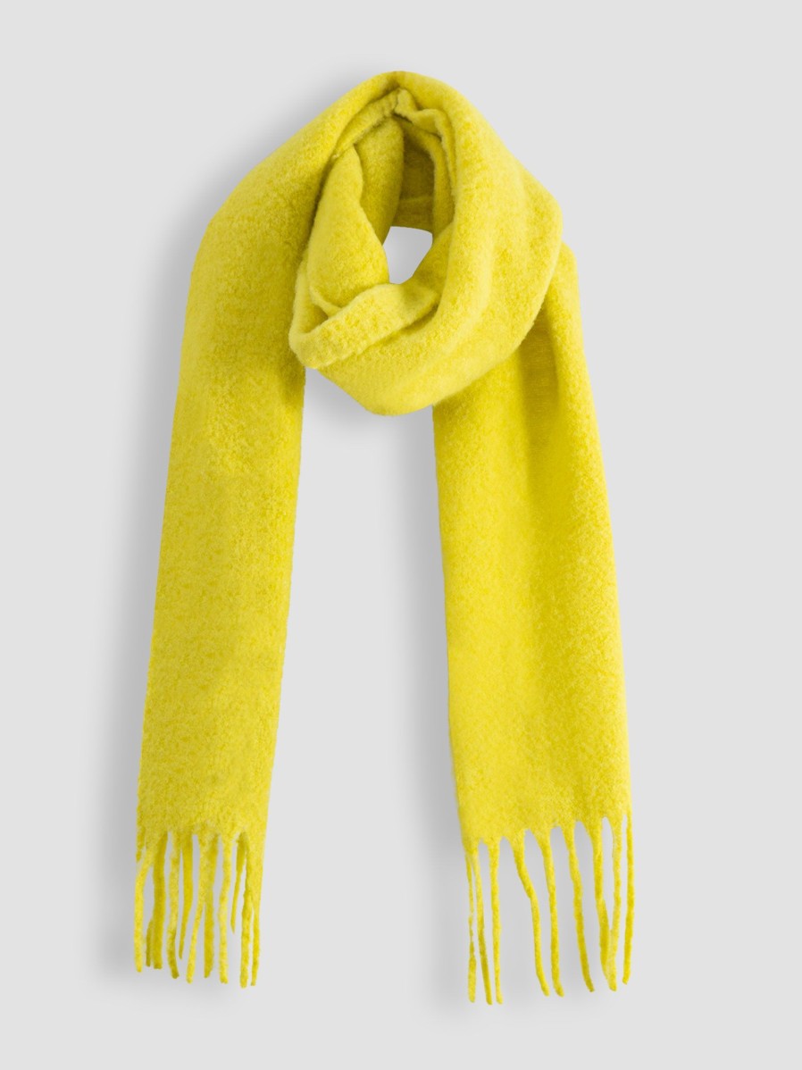 Women American Vintage Scarves | Hizlaw, Wool Mix Scarf Yellow