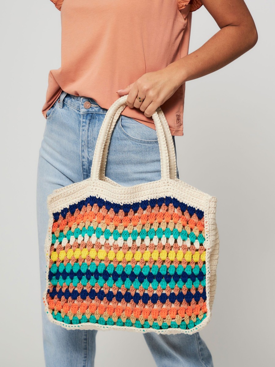 Women Bellerose Bags | Marto, Cotton Crochet Shopper Ecru