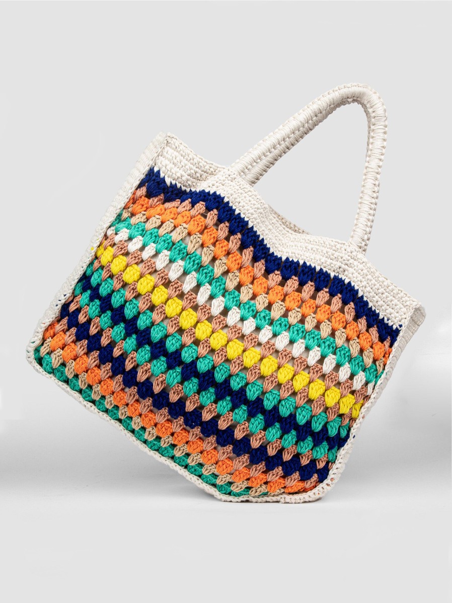 Women Bellerose Bags | Marto, Cotton Crochet Shopper Ecru