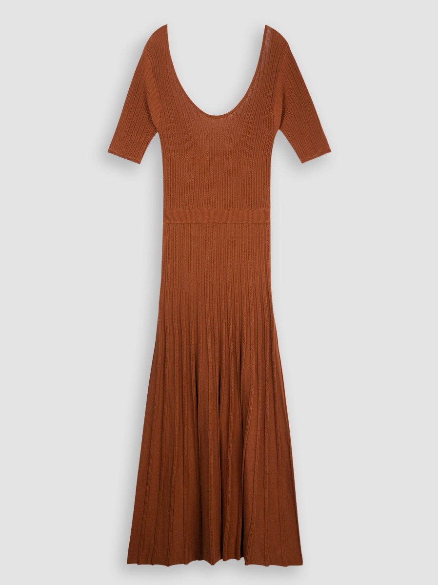 Women Sessun Dresses And Tunics | Lucienne, Viscose/Cotton Mix Maxi Dress Camel