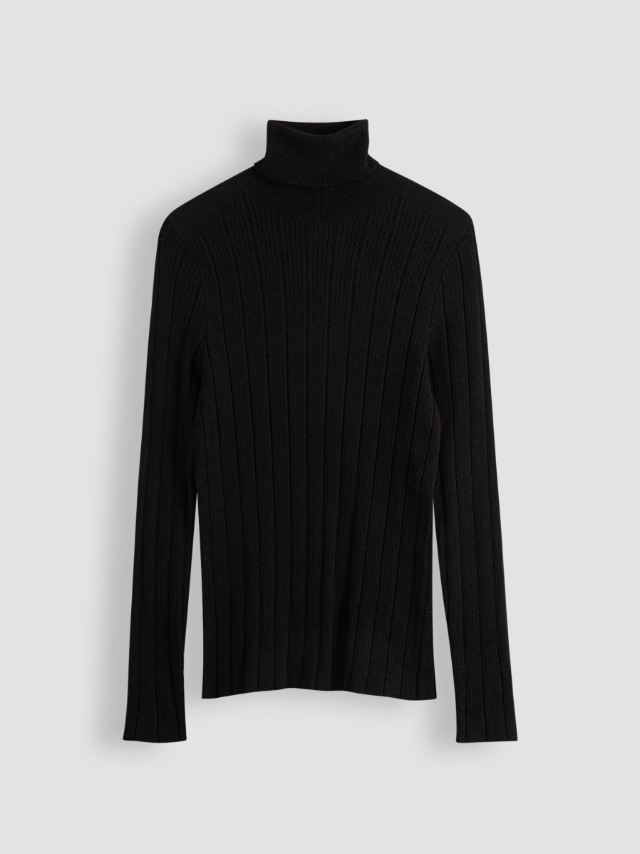 Women La Fee Maraboutee Sweaters And Cardigans | Teodor, Viscose Mix Turtleneck Black