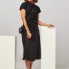 Women La Fee Maraboutee Skirts | Fahra, Woven Ribcord A-Line Skirt Black